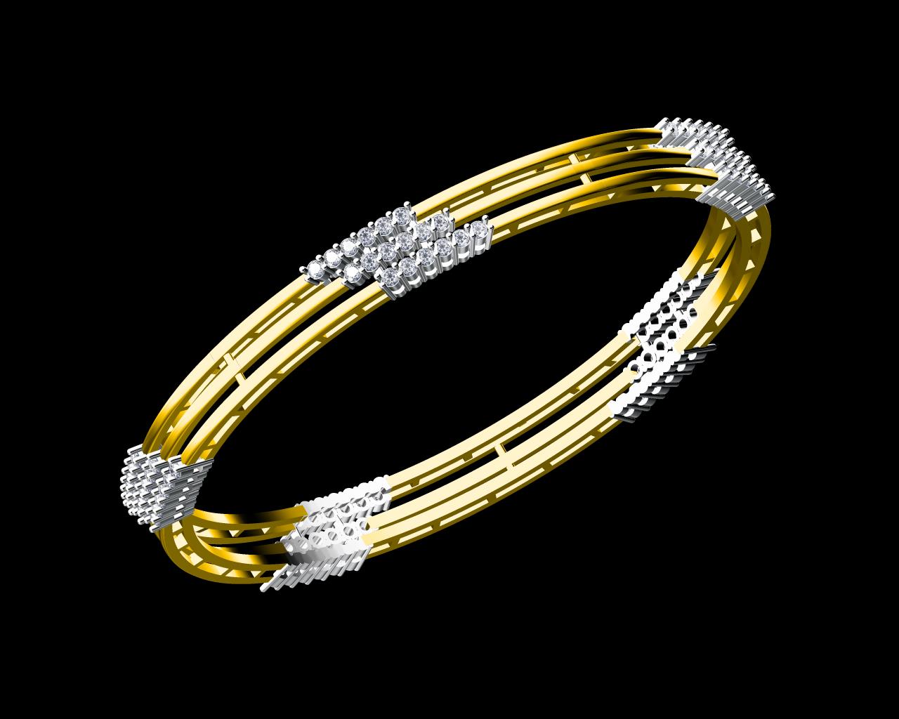 AD10837-ALT12 — Single Line Bangles jewellery CAD design (JCD/STL)
