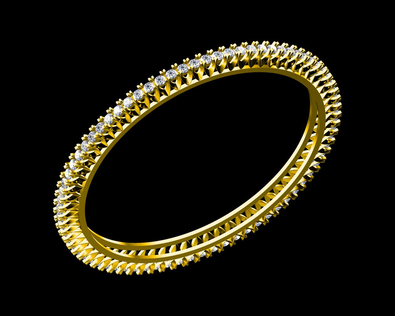 AD17450-ALT — Single Line Bangles jewellery CAD design (JCD/STL)