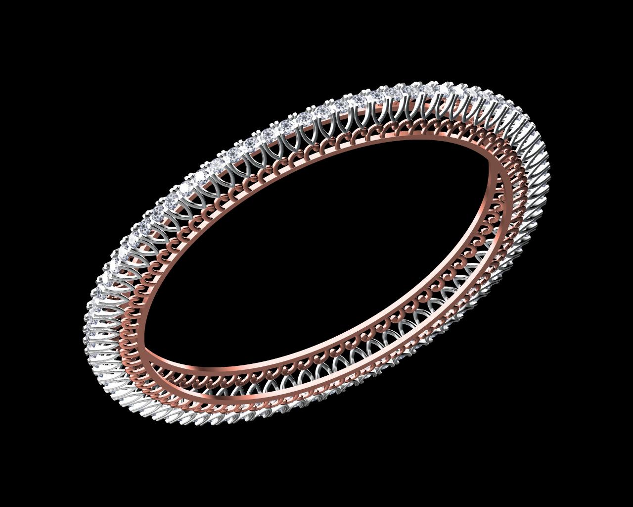 AD17824 — Single Line Bangles jewellery CAD design (JCD/STL)