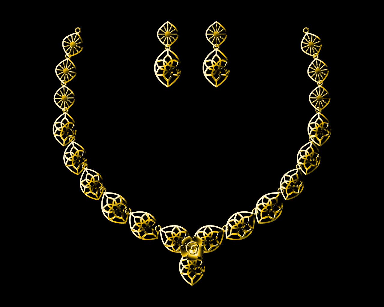 AD17840 — Necklace Sets jewellery CAD design (JCD/STL)