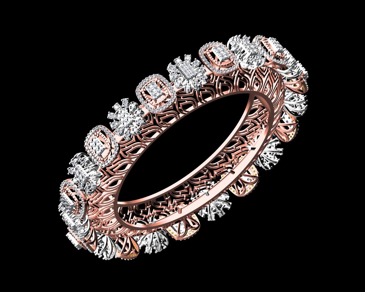 AD17073-ALT — Single Line Bangles jewellery CAD design (JCD/STL)