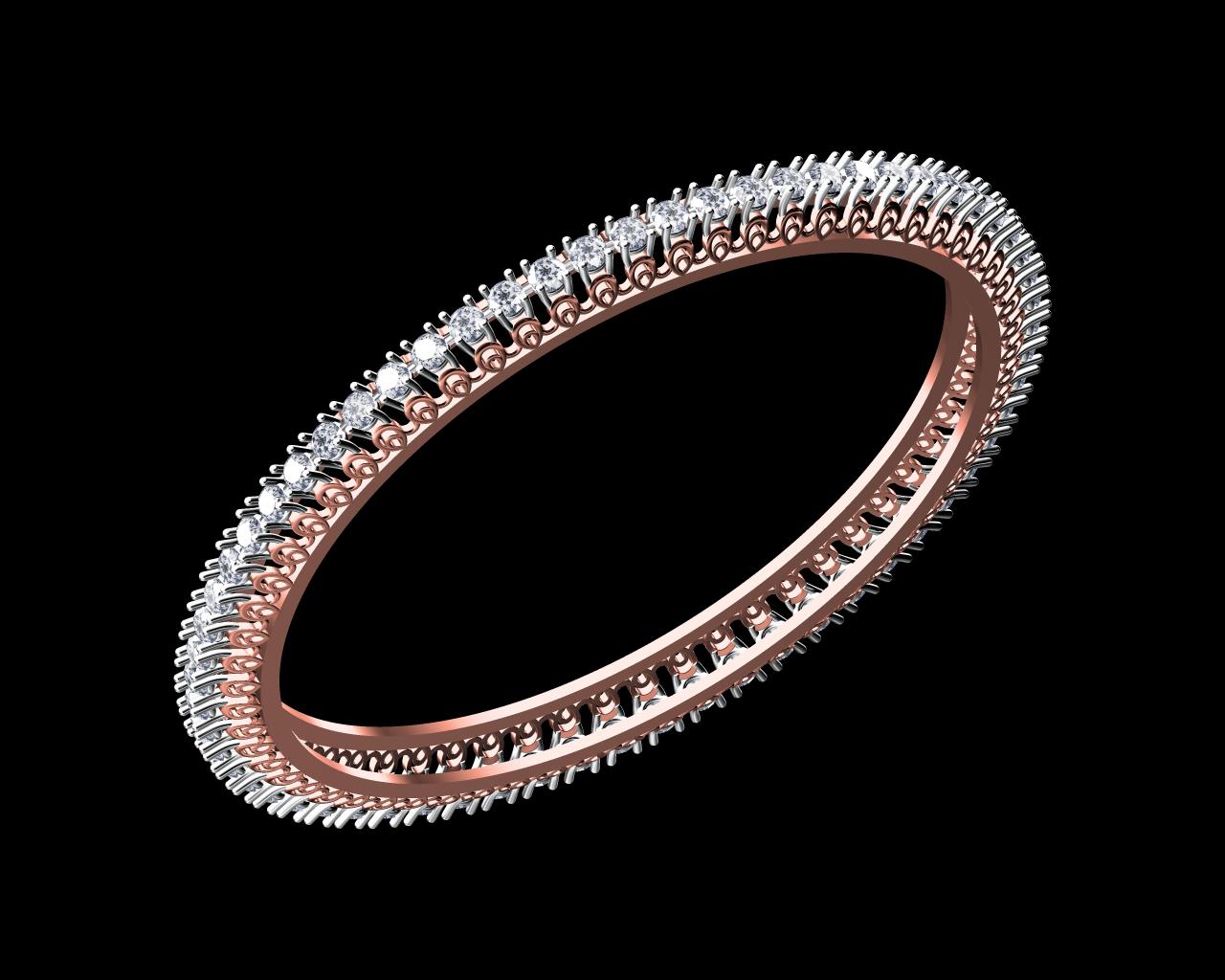 AD17410-ALT — Single Line Bangles jewellery CAD design (JCD/STL)